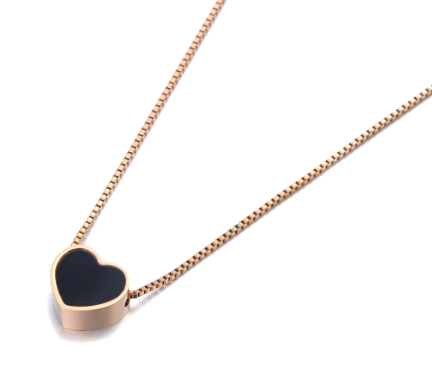 Collar dorado corazón 2 en 1