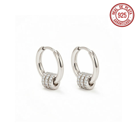 ARRACADA MINI DORADA AROS CRISTAL