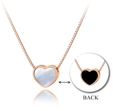 Collar dorado corazón 2 en 1