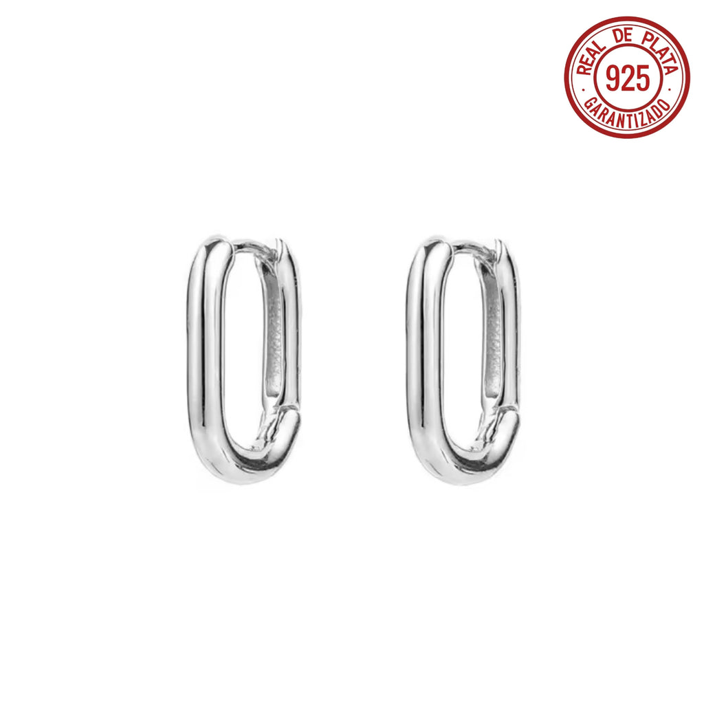 ARRACADA MEDIANA PLATEADA OVALADA