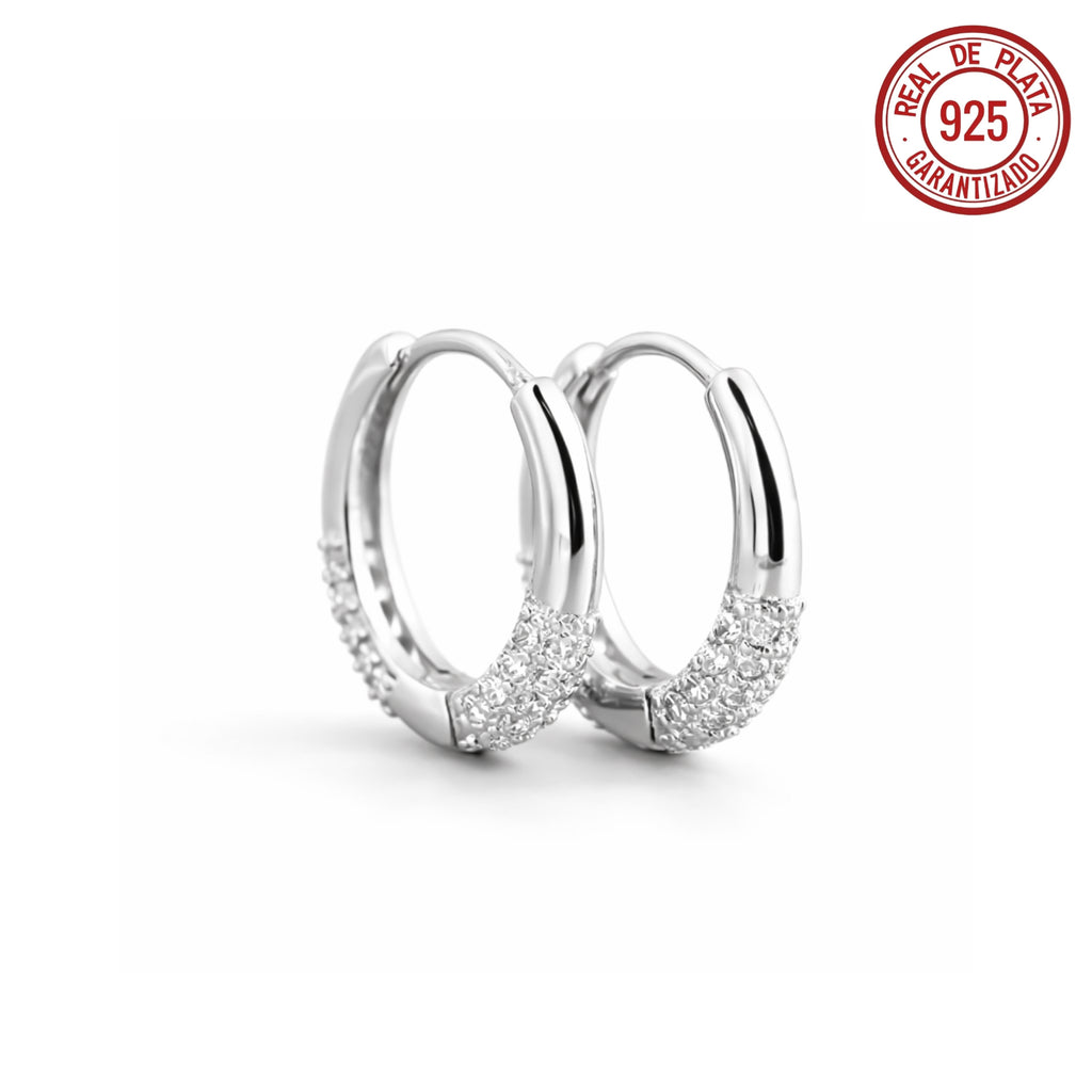 ARRACADA MEDIANA PLATEADA CRISTALES