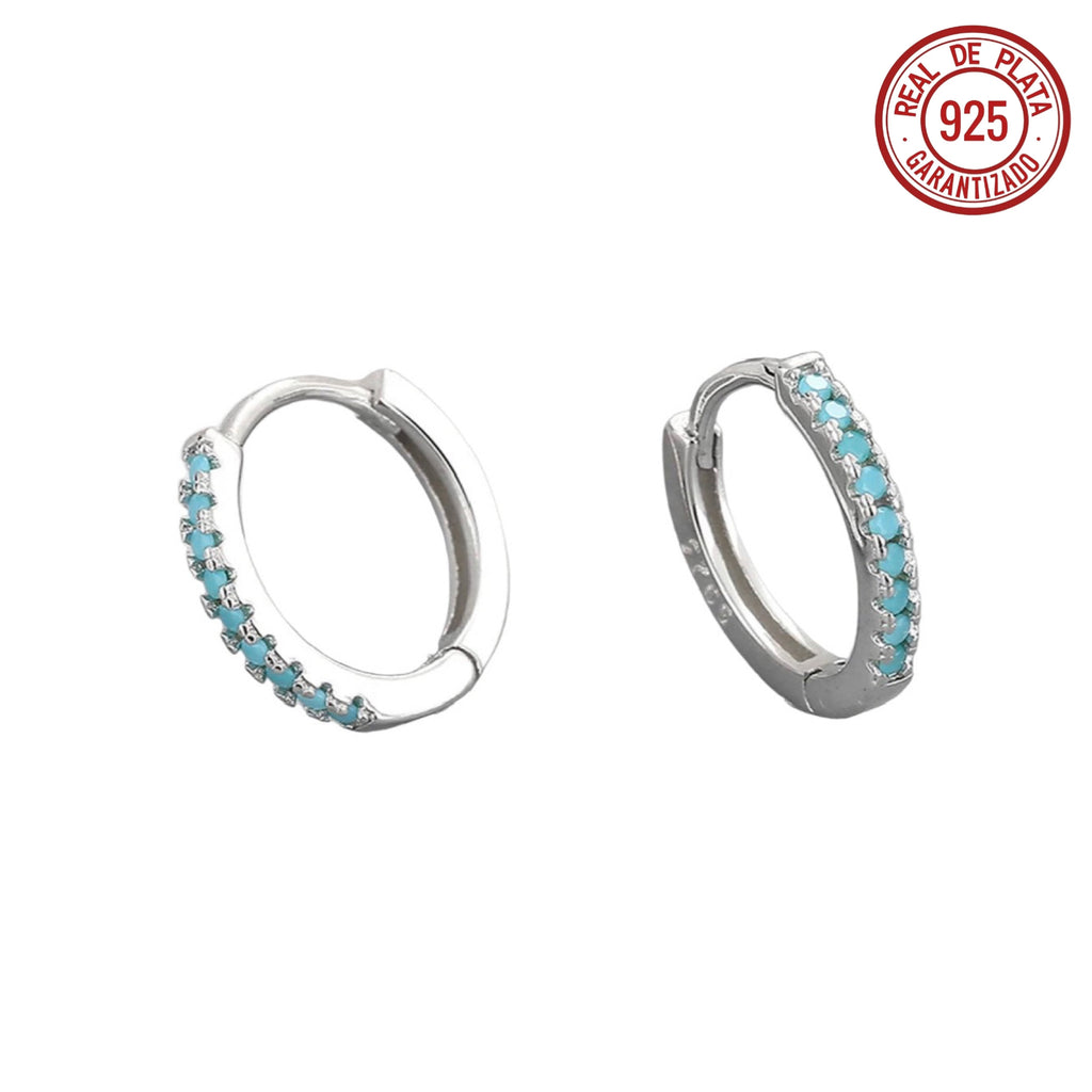 ARRACADA MINI PLATEADA TURQUESA