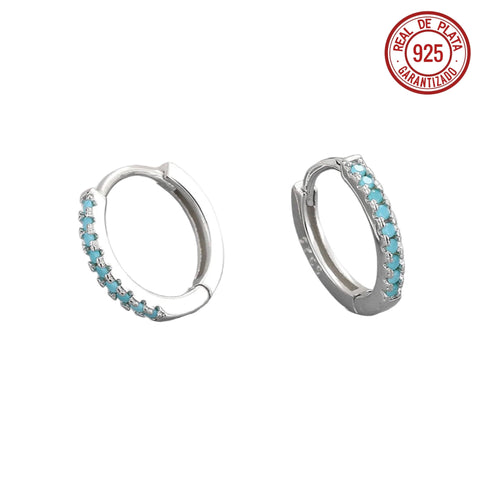 ARRACADA MINI PLATEADA TURQUESA