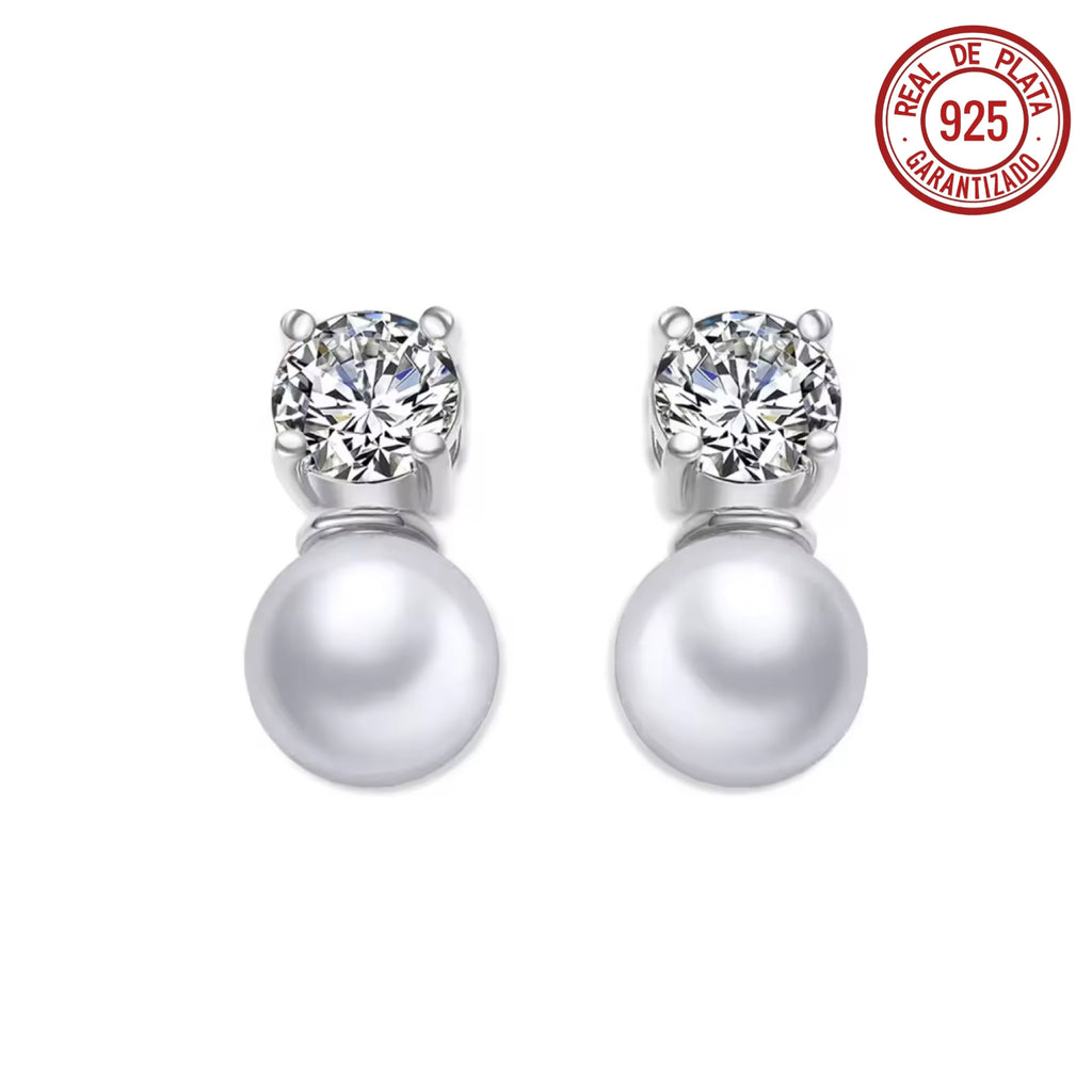 ARETE PERLA CON CRISTAL