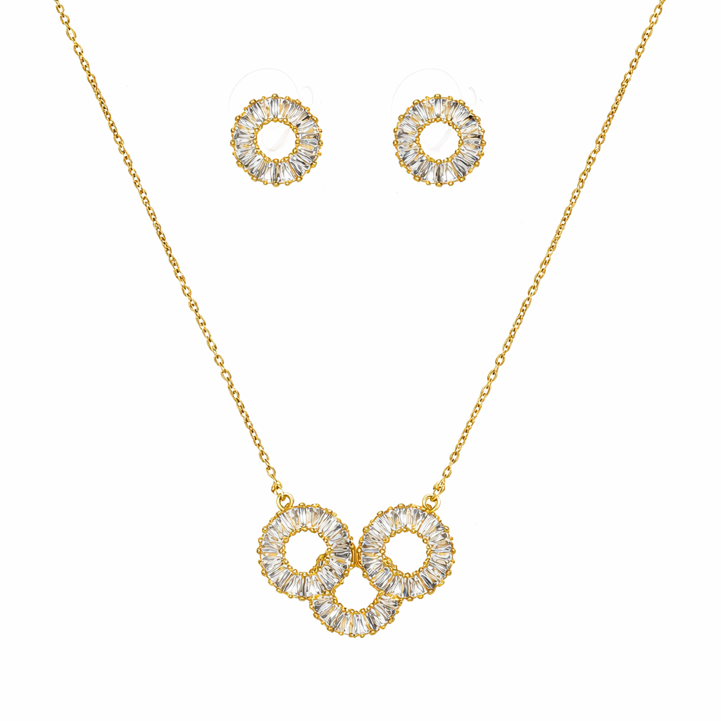 (Copia) SET 2 PIEZAS DORADO CÍRCULOS CRISTALES