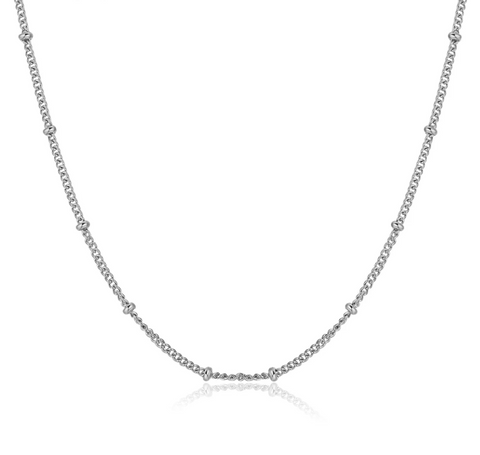 cadena bolitas plateadas plata 925