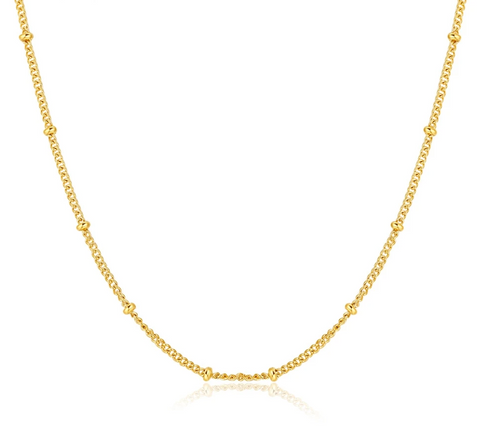 cadena bolitas doradas