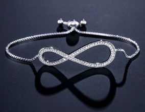 PULSERA PLATEADA AJUSTABLE INFINITO