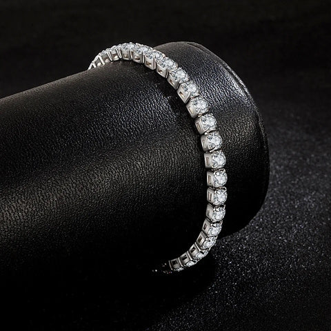 PULSERA PLATEADA TENIS CRISTAL Plata 925