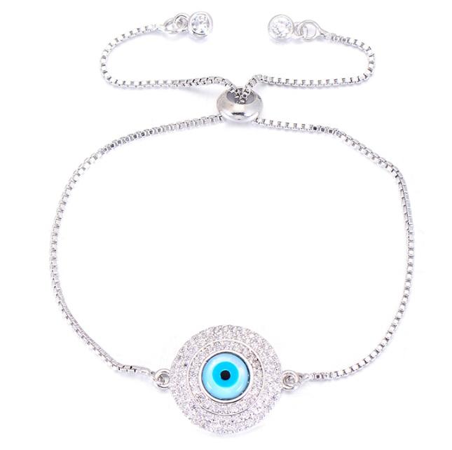 Pulsera Ajustable Ojo 3 Filas de Cristal