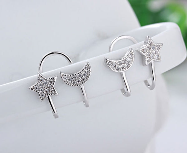 Aretes Tipo Piercing Plata 925