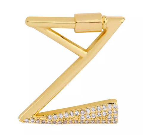 Cadena Dorada Inicial Cristal, Letras Disponibles: A, B, C, D, E, G, I, K, N, T