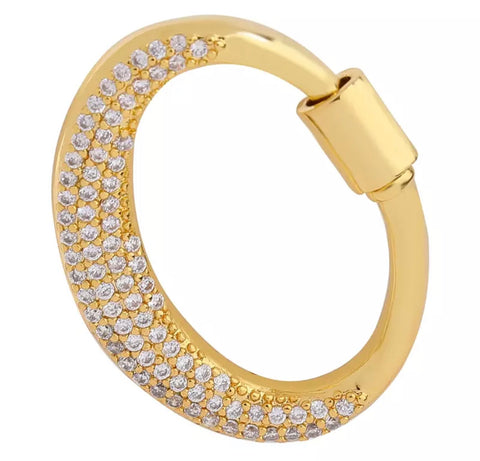 Cadena Dorada Inicial Cristal, Letras Disponibles: A, B, C, D, E, G, I, K, N, T