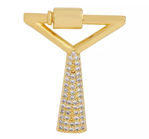 Cadena Dorada Inicial Cristal, Letras Disponibles: A, B, C, D, E, G, I, K, N, T