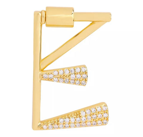 Cadena Dorada Inicial Cristal, Letras Disponibles: A, B, C, D, E, G, I, K, N, T